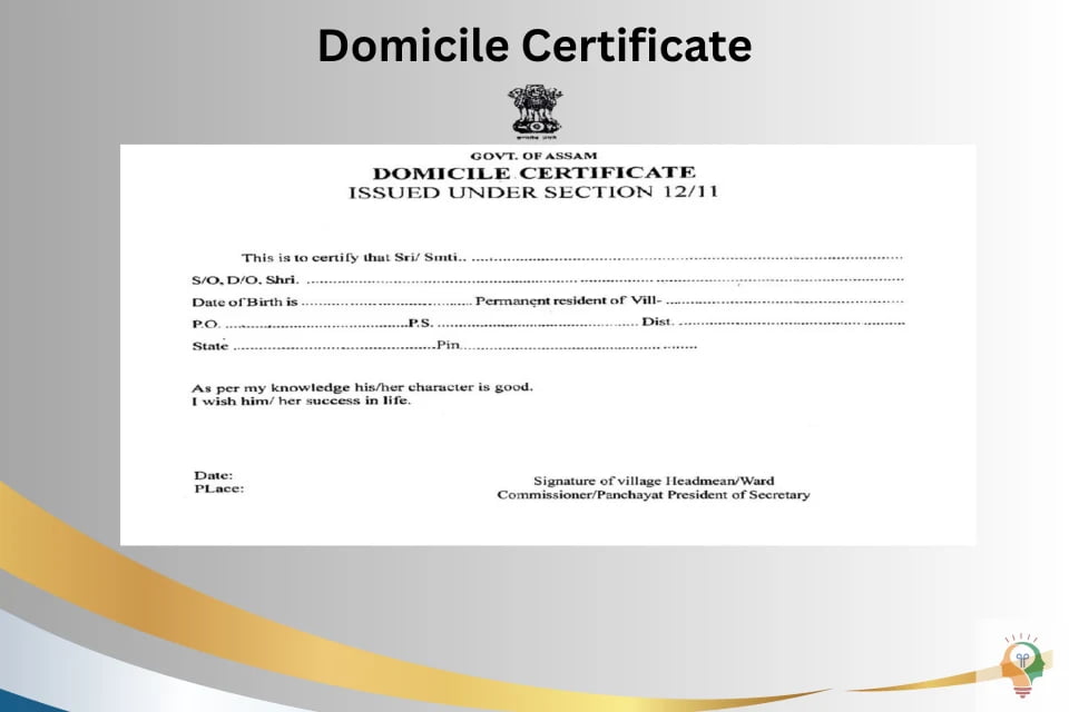 Domicile Certificate