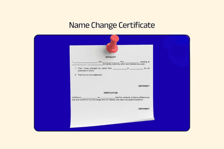 Name Change Certificate